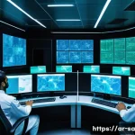 스마트 그리드 기술의 장애물 및 극복 방안 - **Prompt 1: The Guardians of the Digital Grid**
    A futuristic, high-tech control center bathed in...